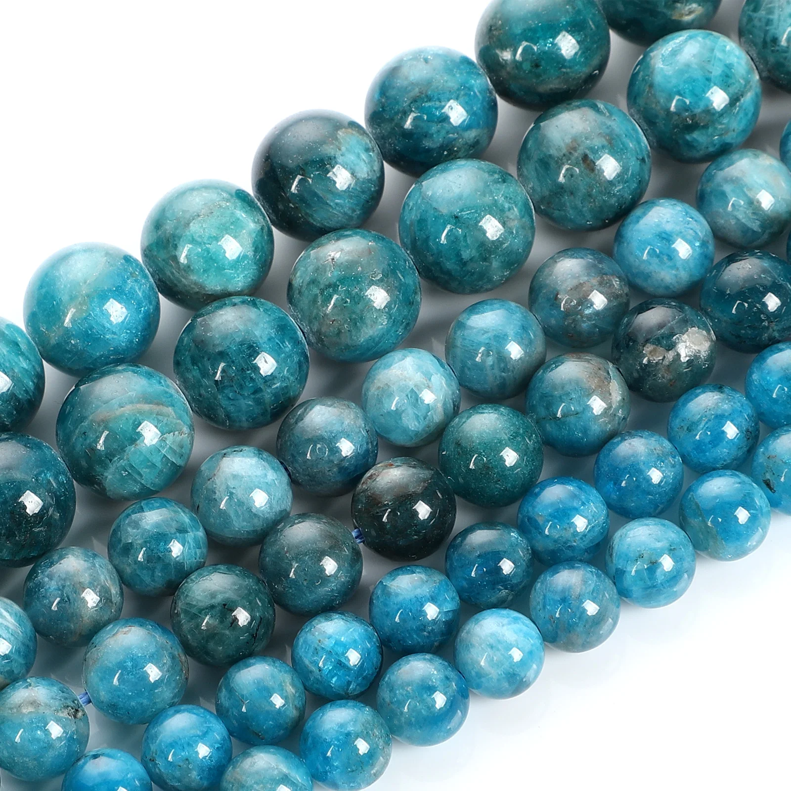 

Бусины из натурального камня синие апатитовые бусины для изготовления ювелирных изделий браслетов аксессуары для рукоделия нитка 6-10 мм