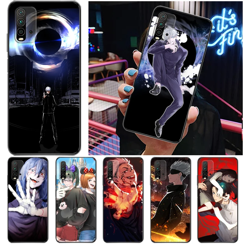 

Jujutsu Kaisen Satoru Gojo Sukuna Fushiguro Megumi Yuji Itadori Phone Case For Xiaomi Redmi 9 9T 9A 9C Pro Funda Carcasa