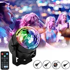 Вращающийся со звуковым активацией диско-шар, вечерние светильник s, стробоскоп, светильник 3 Вт RGB, светодиодный сценический светильник s для рождества, дома, KTV, вечерние свадебные шоу