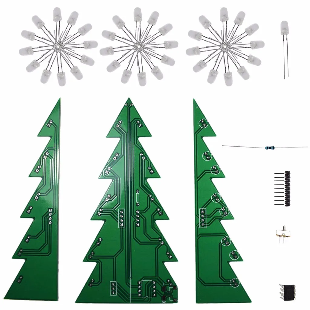 DIY звезда мигающий 3D светодиодный переключатель для украшения рождественской