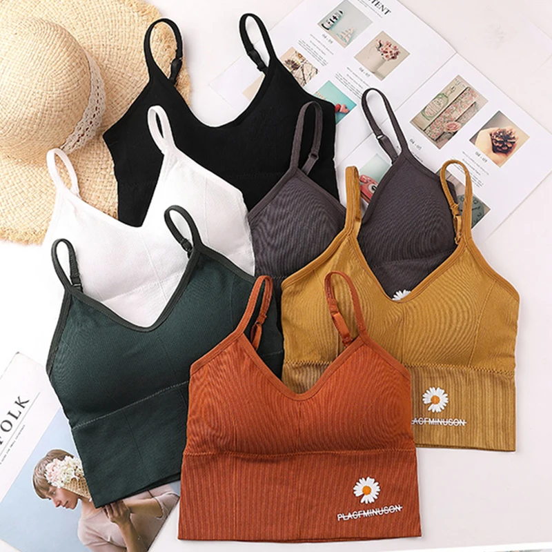 Сексуальный женский укороченный топ из хлопка BH комфортный жилет без косточек