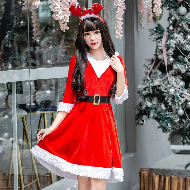 

2021 Take Pallium Claus Hot Drilling Role Playing Christmas Clothing Female Adult Robes