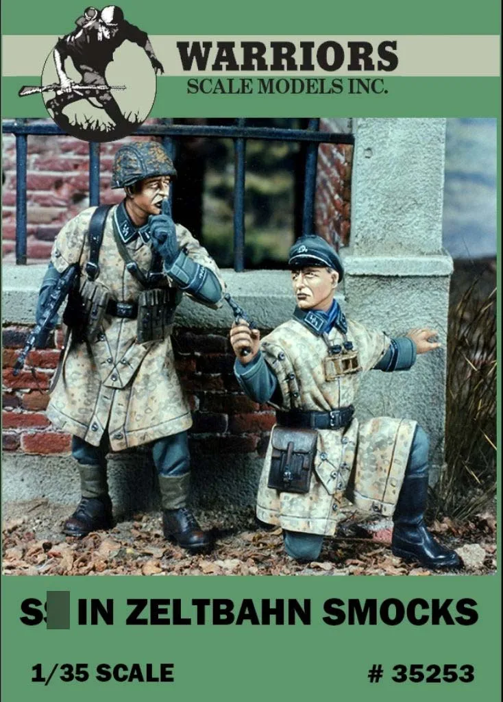 

1/35 WWII German Soldier IN Zeltbahn Smocks (2 Resin Figures/Set,no wall) Warriors #35253 Unassembled Uncolored
