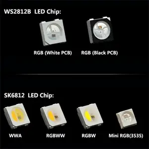 Светодиодный чип WS2812B, WS2812B (4 контакта), 1000 SMD, чернаябелая версия, WS2812B, SK6812, индивидуальная Адресуемая цифровая светодиодная микросхема RGB, RGBW, 5 в постоянного тока, 10  5050 шт.