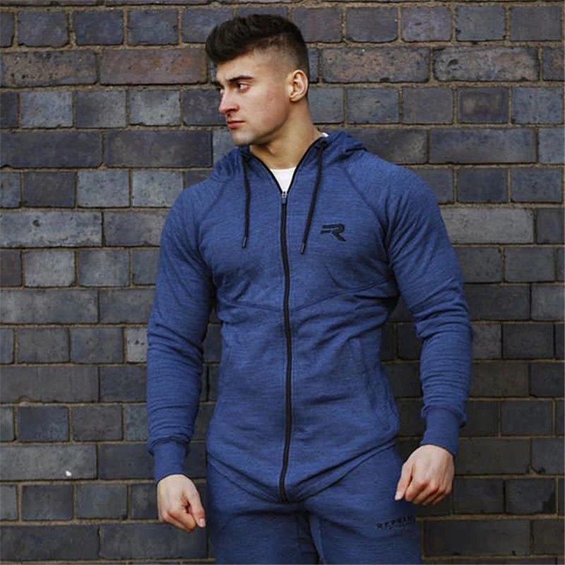 

Autumn Men Gyms Hoodies Gyms Fitness Bodybuilding Sweatshirt Pullover Sportswear Male Workout Hooded Jacket Clothing