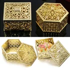 1 шт мини станок для пластиковых полых торта сусального золота коробка конфет свадебный брак Baby Shower Подарочная коробка для лечения вечерние события