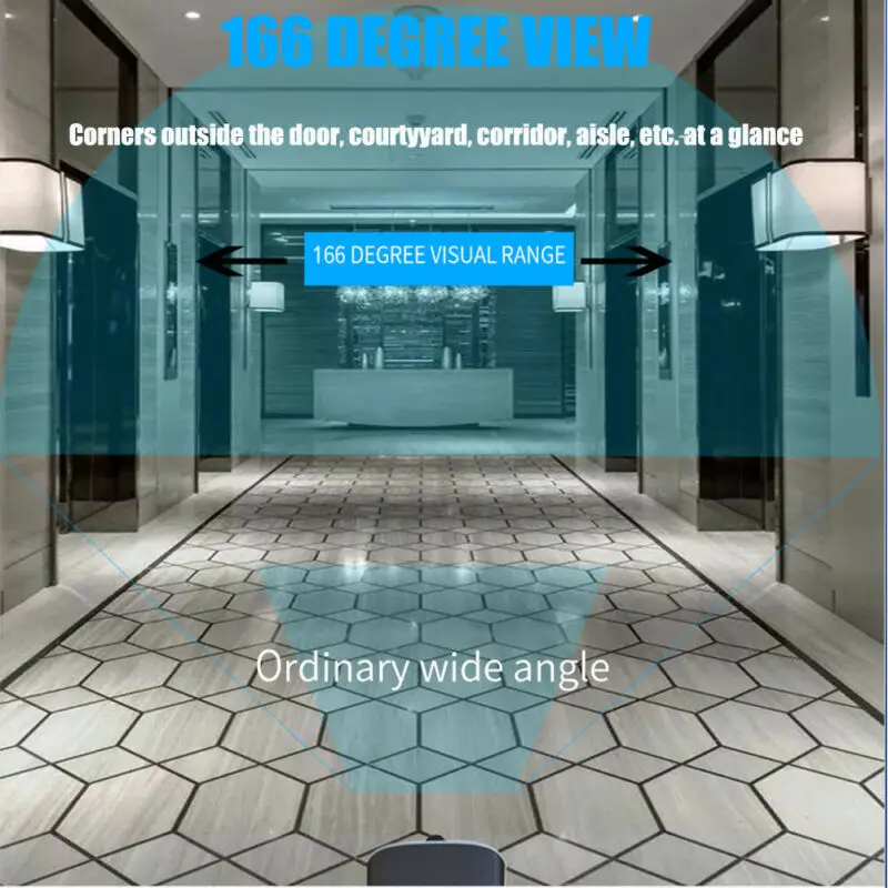 Wi-Fi видеодомофон дверной звонок с камера для квартир ИК-сигнализация