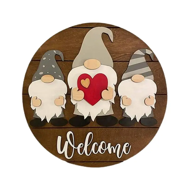 

Interchangeable Seasonal Welcome Sign 3D Door Hanger Wall Hanging Sign for Christmas Easter Thanksgiving