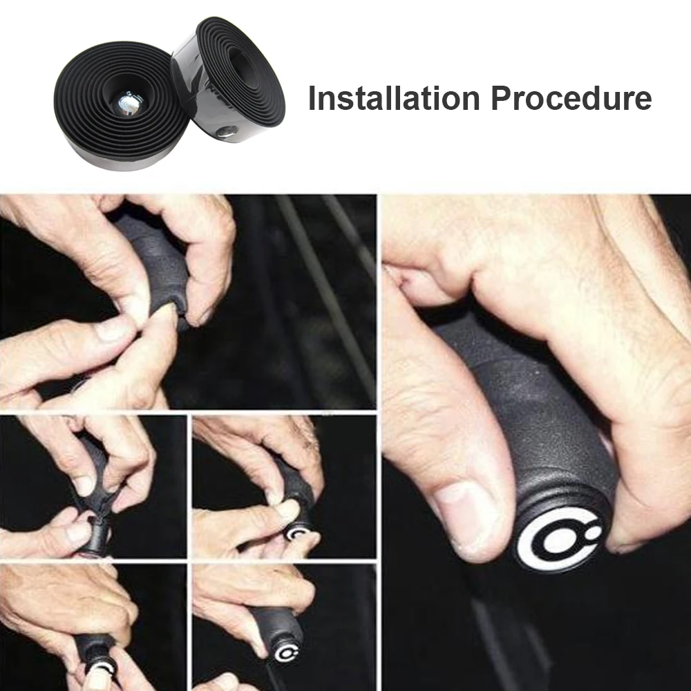 

Mountain Bicycle Handlebar Tape Non-Slip Mtb Cycling Accessories Road Bike Parts Racing Handle Bar Strap 2 Plugs Bandage Belt