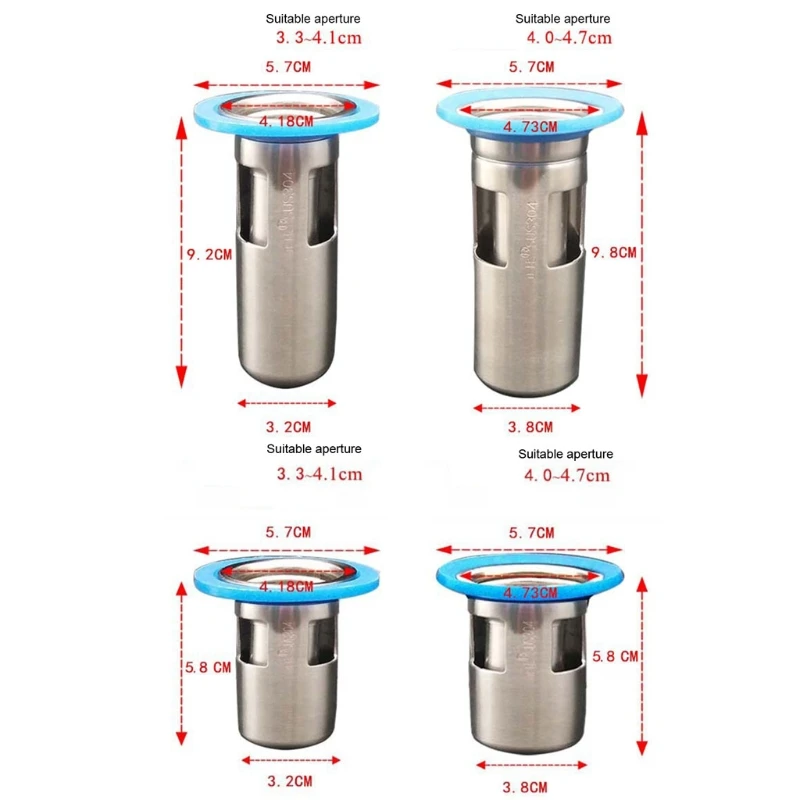 

304 Stainless Steel Deodorant And Insect Proof Floor Drain Core Deep Water Seal U-type Bathroom Toilet Sewer Drain Core