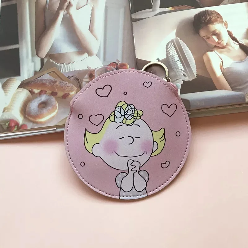 04 Peanuts Rogue Dog милый мультяшный Kawaii кошелек для мелочи из искусственной кожи тонкий мини кошелек для монет маленький ключ кошелек нулевой кошелек защелки сумки для гарнитур - Цвет: 04