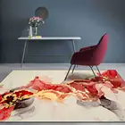 2021 Современный Новый китайский стиль абстрактные чернила позолоченный черный красный цвет гостиная прикроватный коврик для спальни напольный коврик по индивидуальному заказу