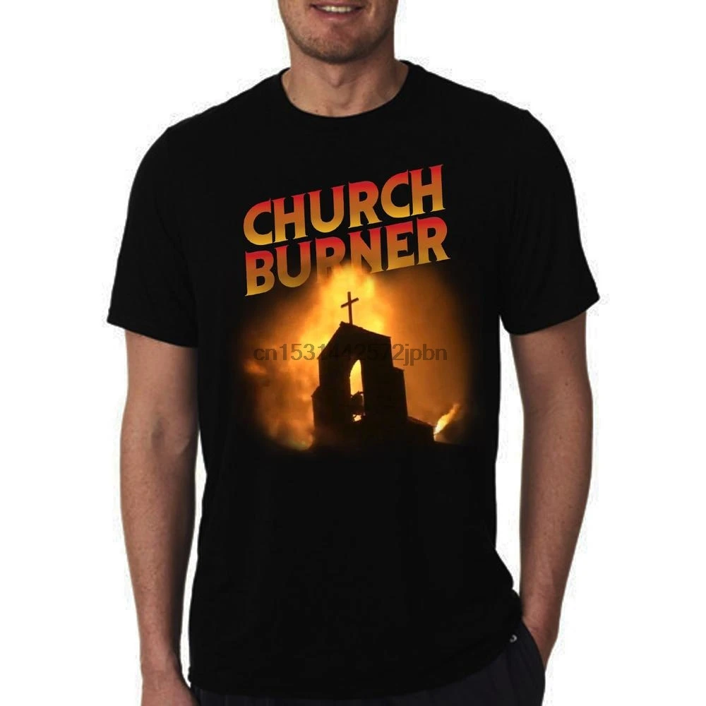 Футболка lucifer церковная горелка крест пламени в огне сатаническая телема pentacle wicca