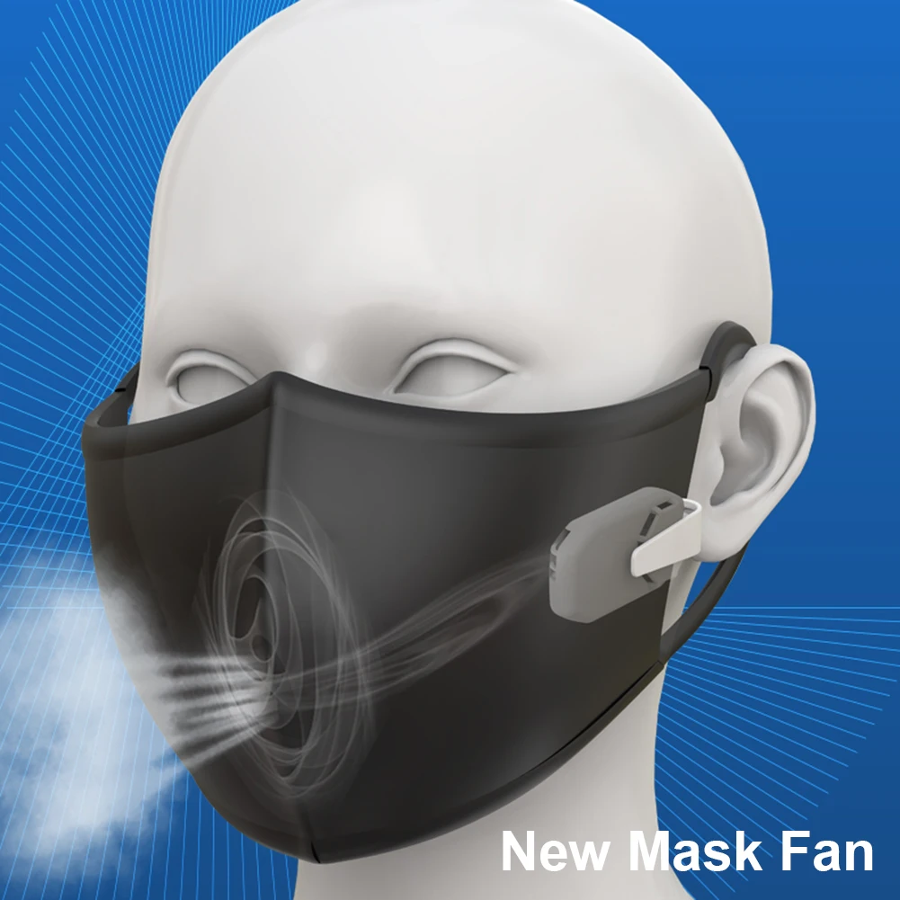 

Portable USB Rechargeable Mini Mask Fan Clip-On Summer Mute Light Weight Outdoor Sports Cooling Wearable Facial Mask Fans