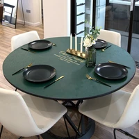 indoor round table cover waterproof pvc leather oil resistant tablecloth home dining table flexible table cloth outdoor house