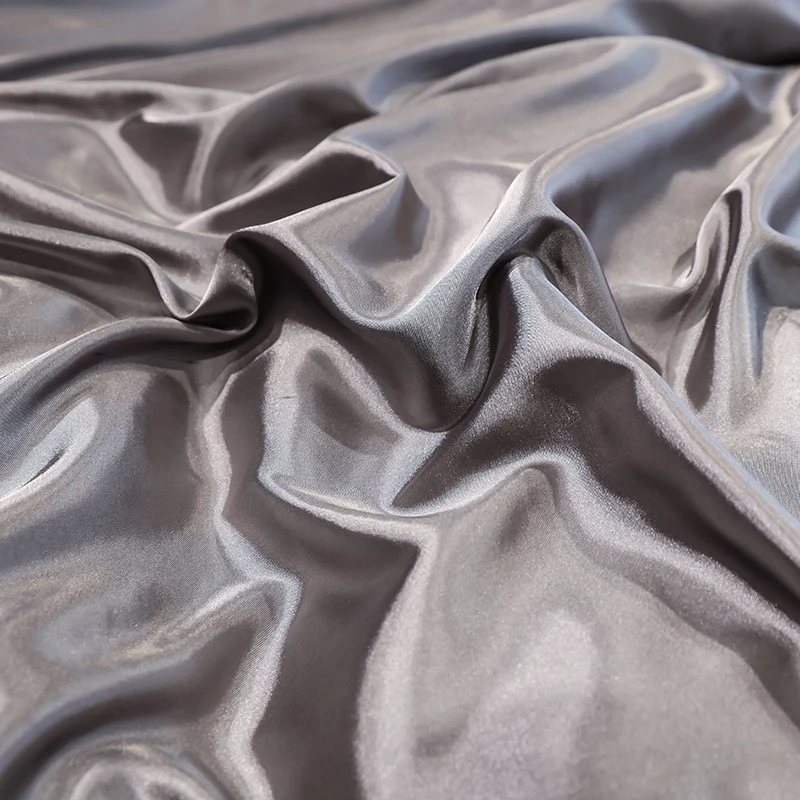 

Faux silk luxury style solid color flat bed sheet bedsheet polyester fiber AU US JP CA size
