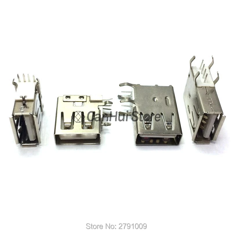 10 шт. USB 2 0 гнездовой тип A боковой разъем 4 Pin Jack хвост Sockect терминалы