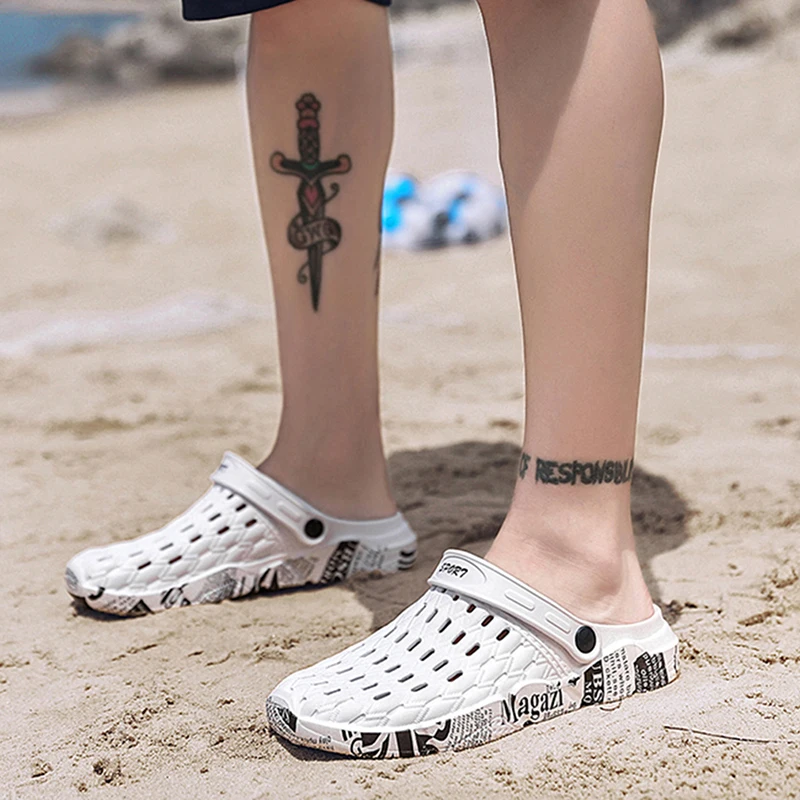 Мужские сандалии коллекция 2019 года летние модные открытые дышащие пляжные