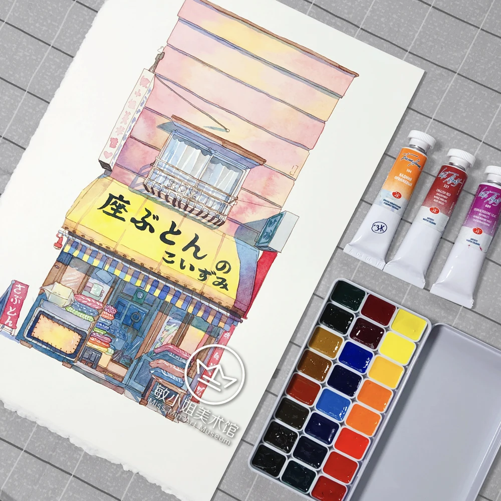 Оригинальную русско белая ночь мастер Класс 24 Цвет акварельные краски в наборе