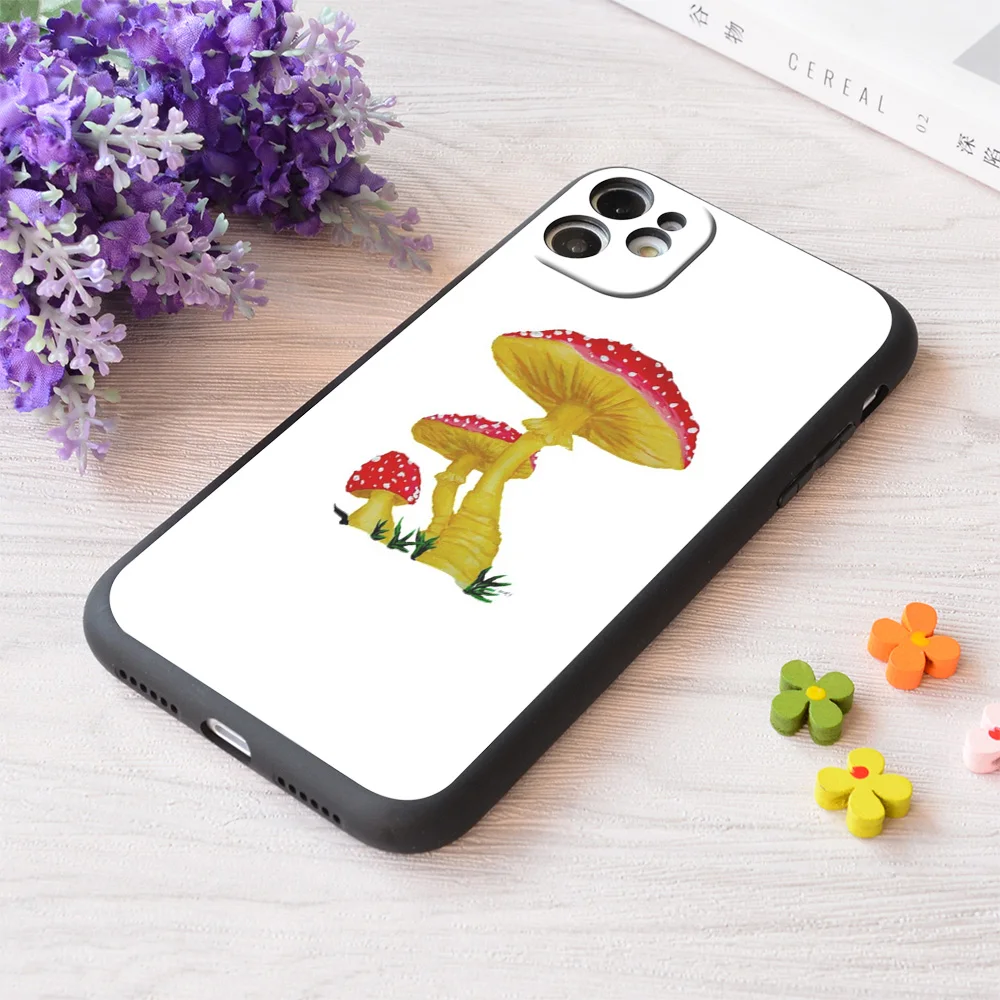 

For iPhone Mushroom (Transparent Background) Print Soft Matt Apple Case