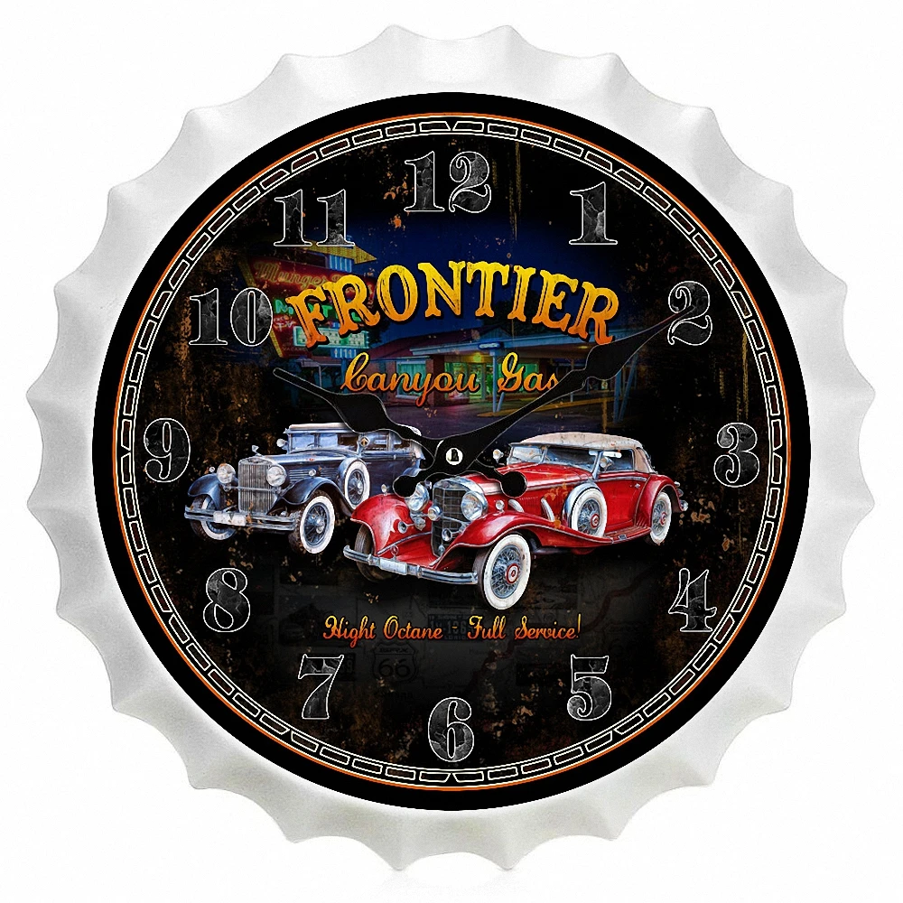 

14 Inch Vintage Wall Clock Silent Non-Ticking Battery Operated Watch Retro Beer Cover Retro Beer Cover for Home/Office/Bar Decor