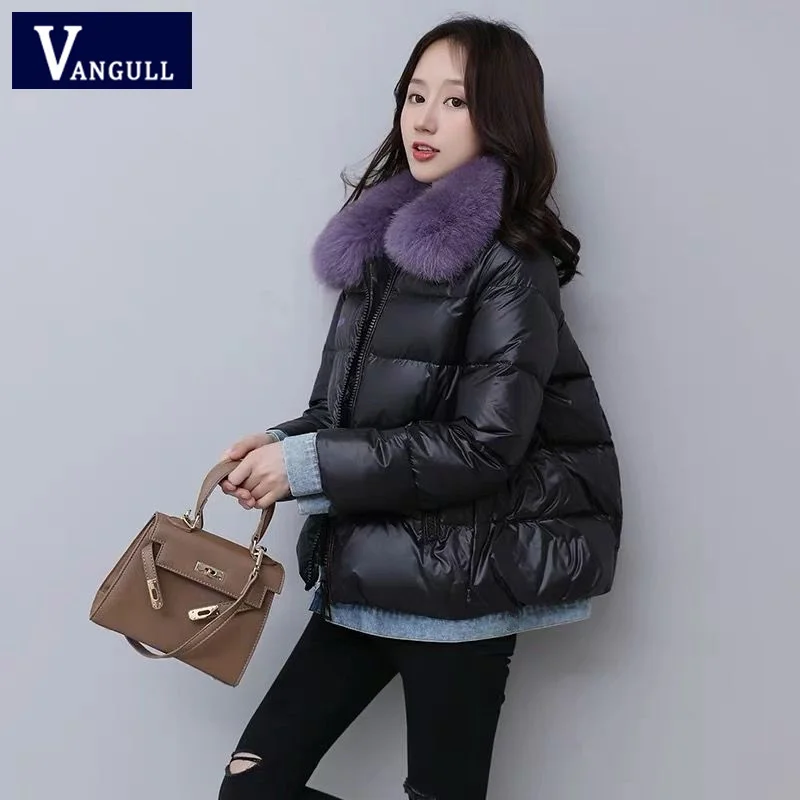 Vangull хлопковое пальто куртка для женщин зимняя новинка меховой воротник