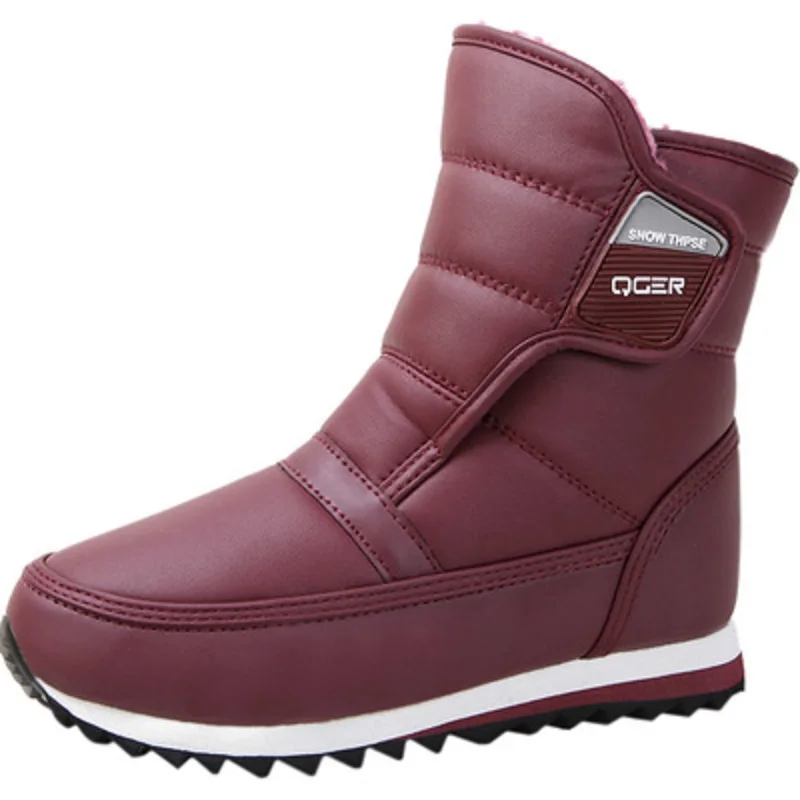 

Winter new ladies snow boots wild comfortable breathable soft bottom anti-slip plus cashmere women's boots water cotton shoes