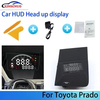 xinscnuo airborne computer obd car hud head up display for toyota prado 2009 2019 2020 driving screen obd speedometer projector