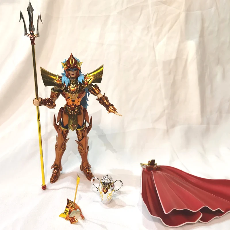 Star Model Saint Seiya Cloth Myth EX Sea Emperor Poseidon With Seal Pot &amp Arrow Helmet Bandai Color PVC Action Figures | Игрушки и