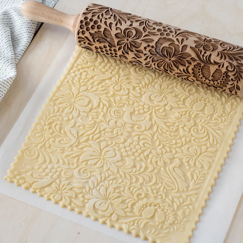 Новый стиль Рождество тиснение Скалка выпечки печенье фондан пирог теста