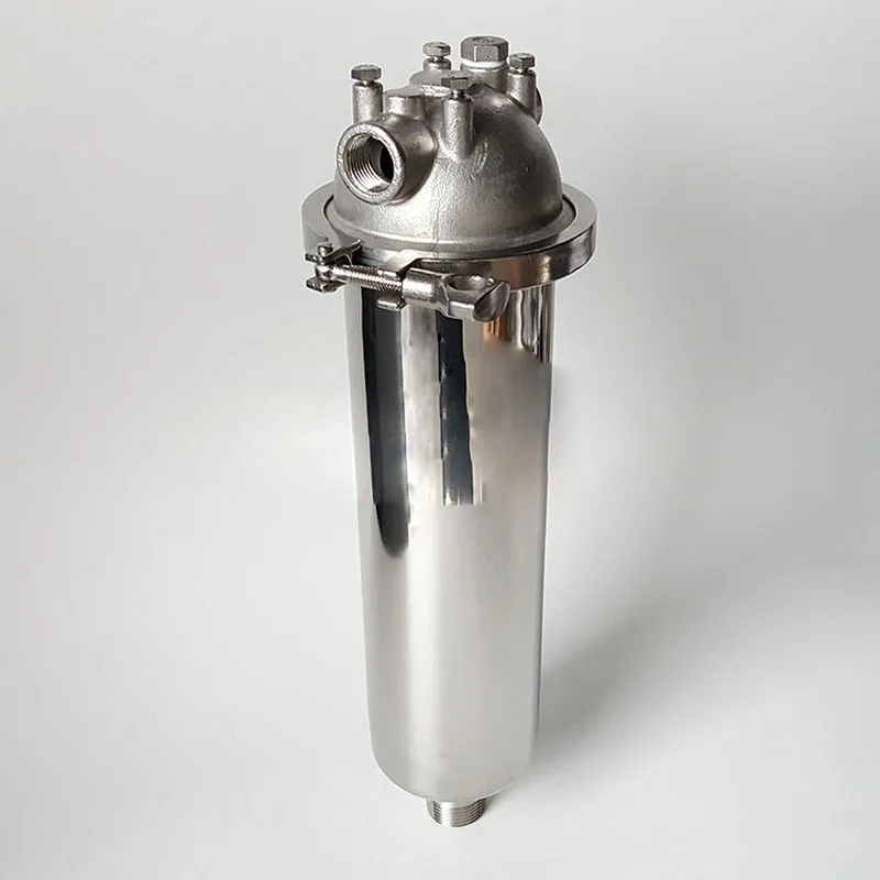 10" Industrial Stainless Steel SS304 Prefilter Large Flow Pipe Filter Casting Head Single Core Female Thread DN15/DN40 | Обустройство