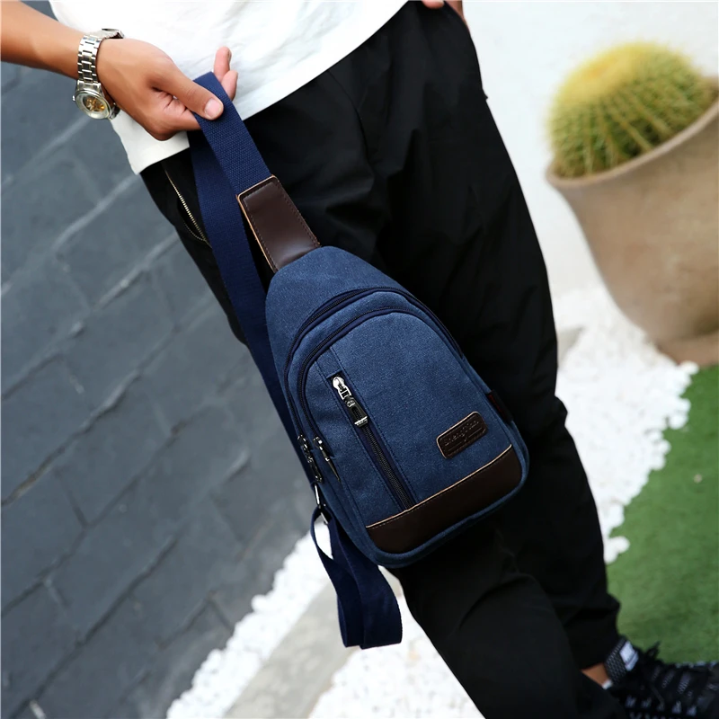 Мужская Холщовая Сумка через плечо модная винтажная водонепроницаемая сумка в