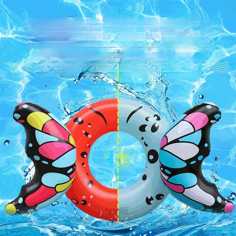 

3D Butterfly Inflatable Swimming Circle Raft Pool Float Swimming Ring for Adult Women Photo Props Pool Beach Party Toys