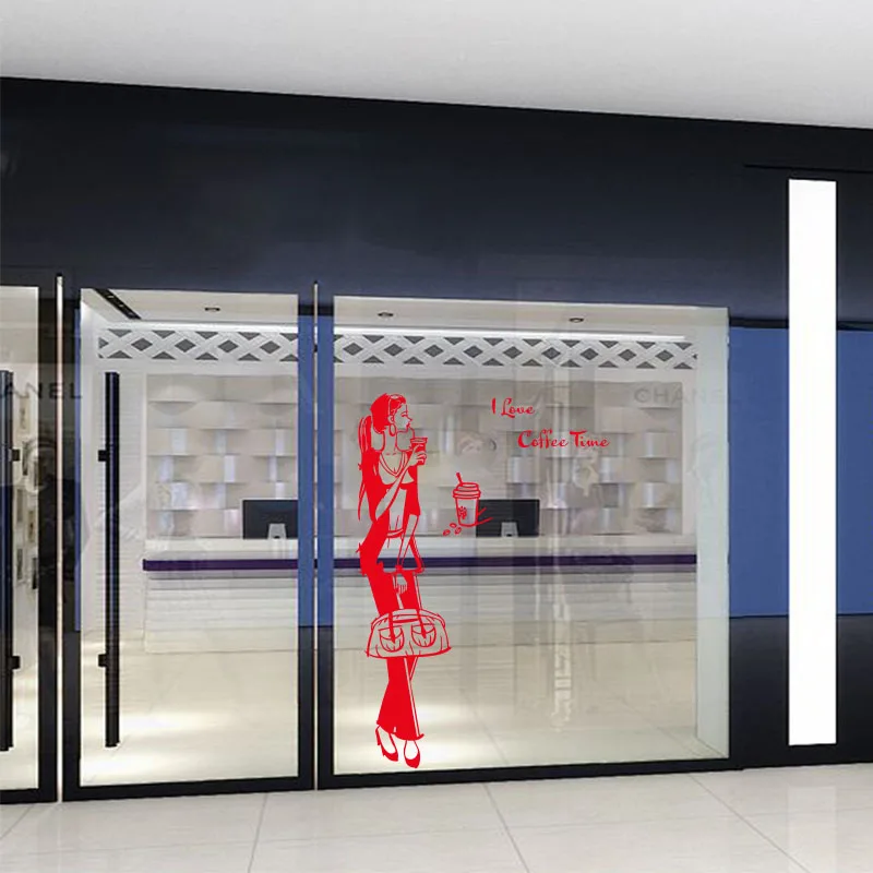 Виниловая скульптурная настенная наклейка художественная роспись молочный чай