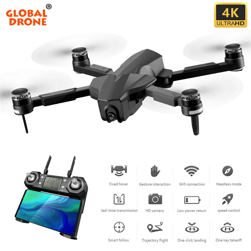 Дрон 4K Профессиональный GPS Квадрокоптер с камерой HD бесщеточный VS F11 PRO ZEN K1
