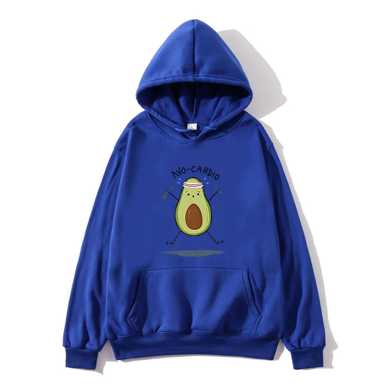 Avocado Hoodie New Fashion Small Fresh 90s Female Vegetarian Kawaii Cartoon Harajuku Cute Sweatshirt Warm Ulzzang Graphic Hoodie