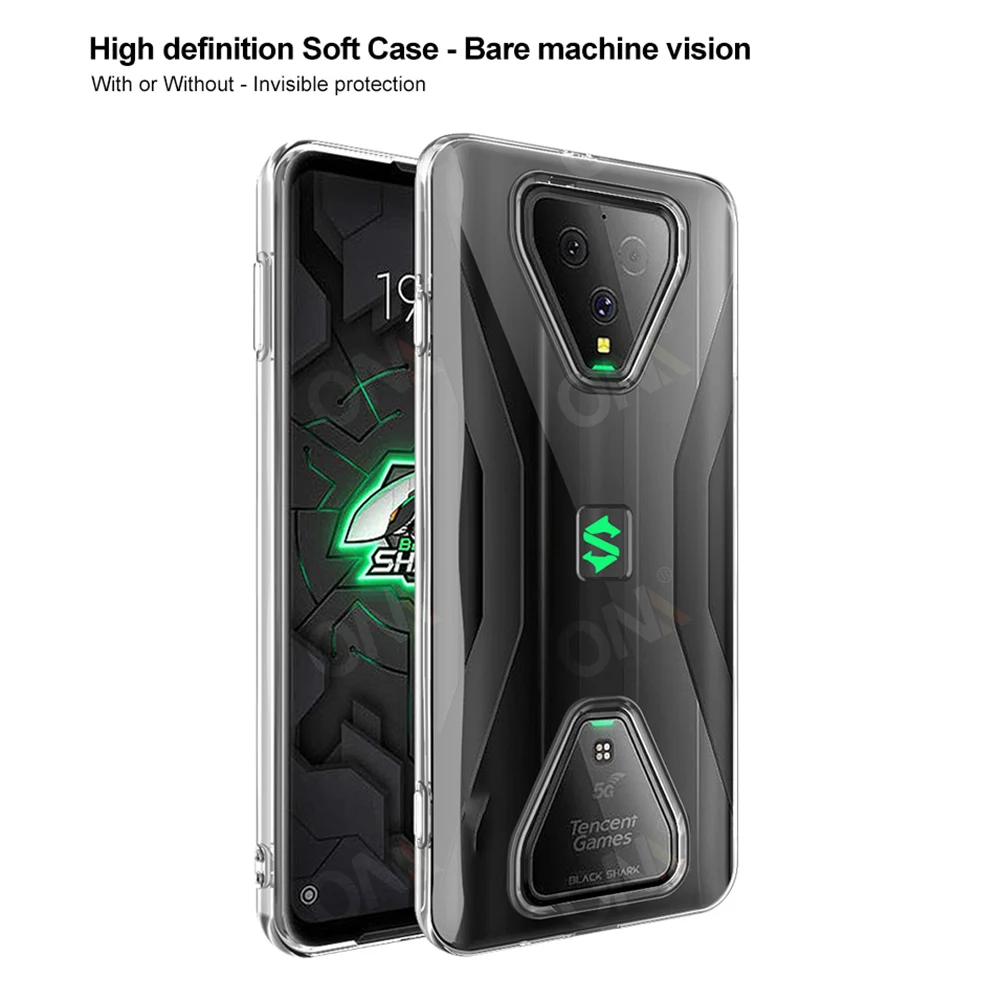 Стекло 2 в 1 + чехол с полным покрытием для Xiaomi Black Shark 3 Pro силиконовый защитная