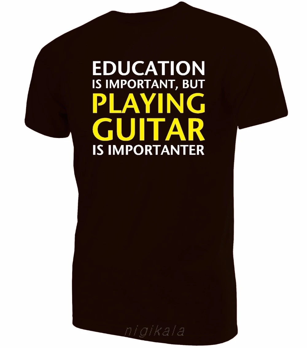 

Стильная футболка с забавным принтом для игры на гитаре ~ Новый подарок на день рождения