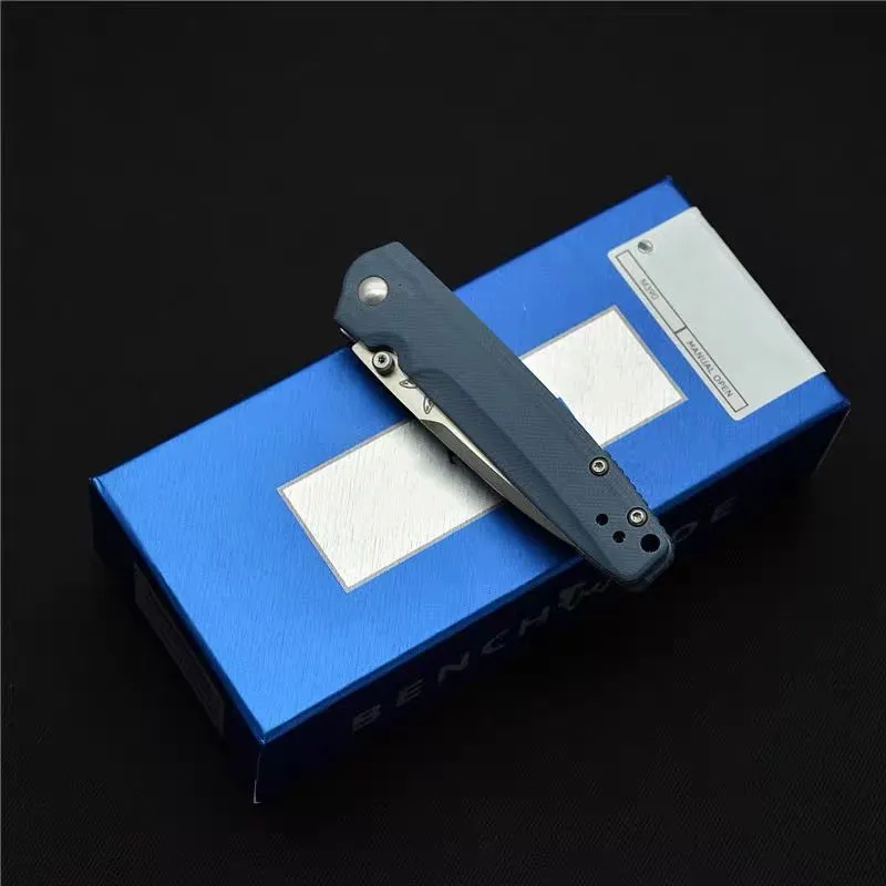 

High quality 485 Mark M390 Blade G10 handle Folding knife Copper washer Fruit Utility Pocket Survival hunt EDC camp Tool knife