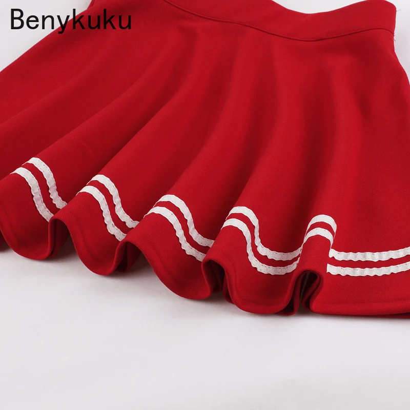 Юбка Женская теннисная трапециевидная с завышенной талией повседневная