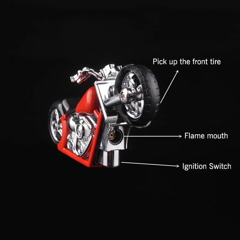 Бутановая газовая ветрозащитная зажигалка металлическая мотоциклетная