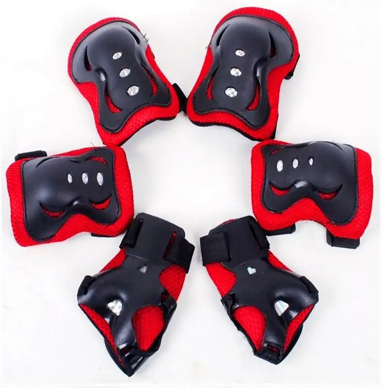 

6pcs/set Kids Children Skating Pad Professional Protective Gear Set Adjustable Outdoor Sport Protection Knee Pad Elbow Pad Wrist
