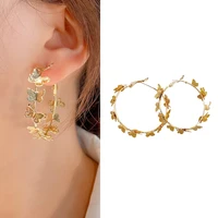 butterfly hoop earrings for women girls temperament elegant trendy style korean fashion big earring hoops fashion jewelry gifts
