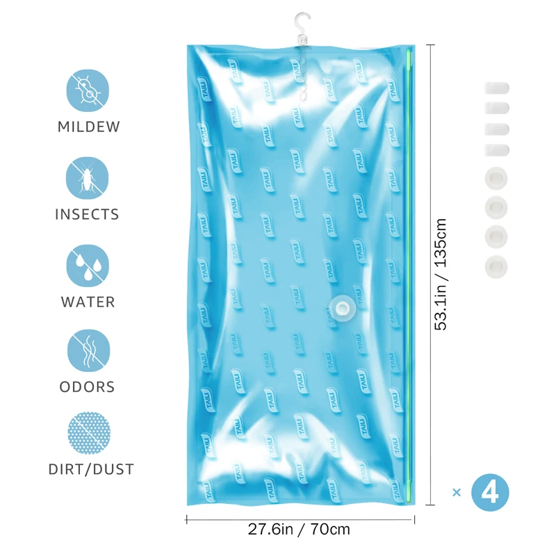 Вакуумные пакеты для хранения одежды подвесные органайзеры сумка экономии места