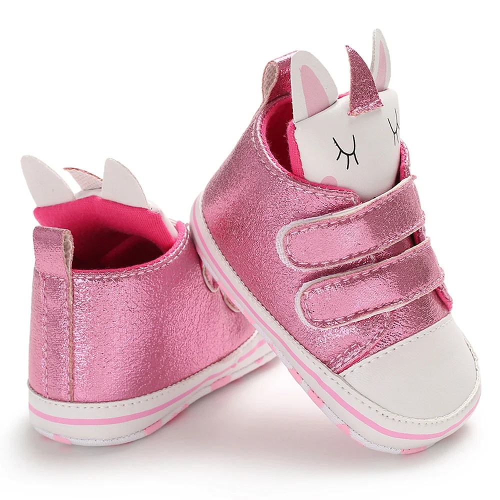 Блестящая обувь из искусственной кожи для новорожденных девочек мягкие