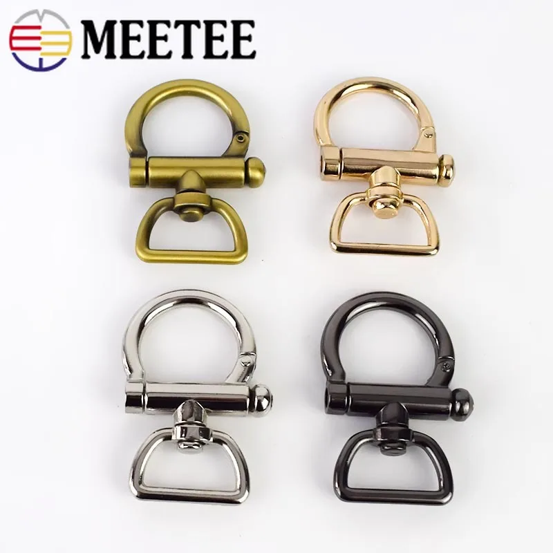 Meetee 2, 6 штук в партии, ID25mm сумки на плечо и ремешком с пряжкой вокруг зажим для лямки повесить крюк DIY брелок застежка для собак кожаный аппаратных аксессуары для ванной комнаты