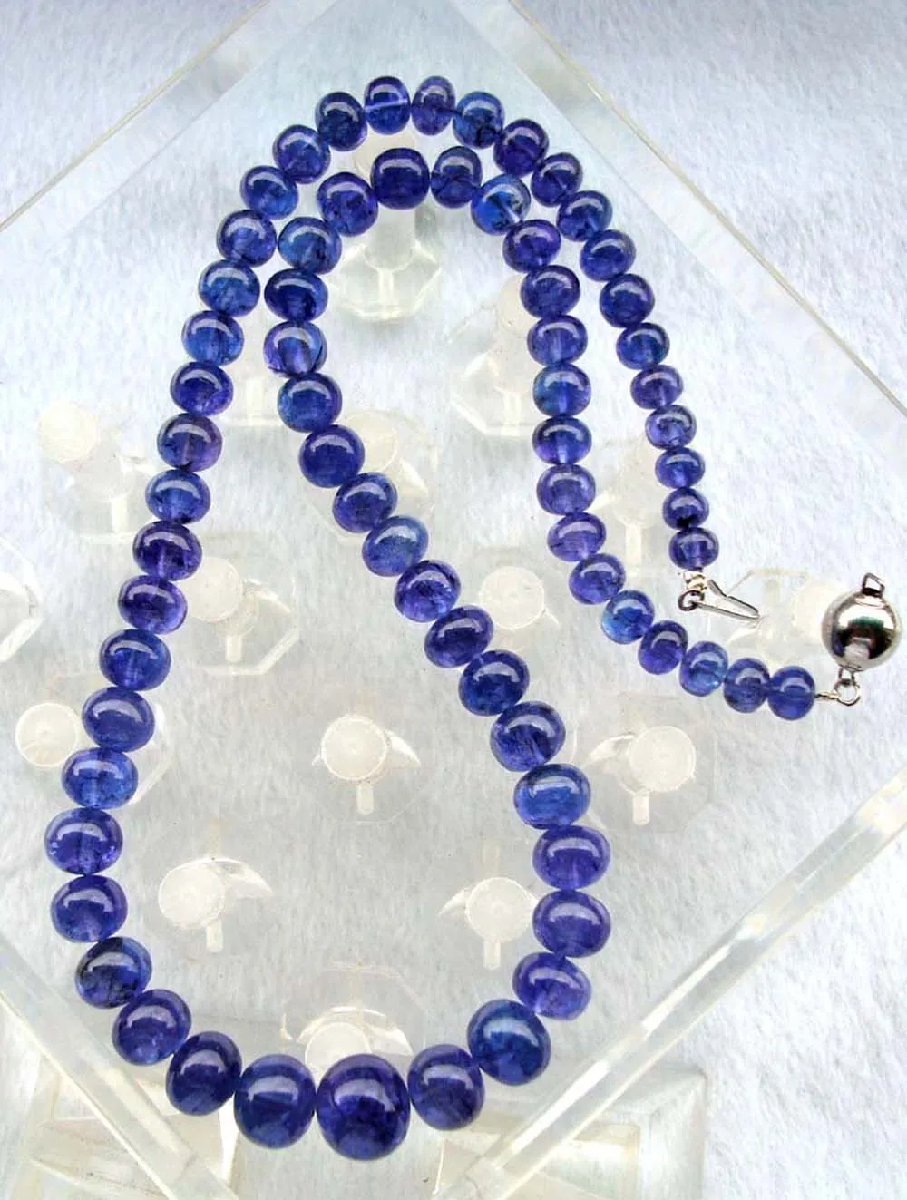 Бесплатная доставка ожерелье с натуральными бусинами танзанита Женские