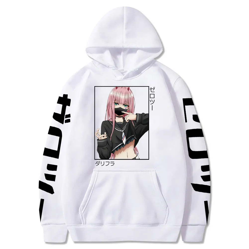 Darling In The Franxx Print Hoodies Janpanese Anime Men Women  Sweatshirts Fashion Mangan Zero Two Unisex Pullover Outerwear