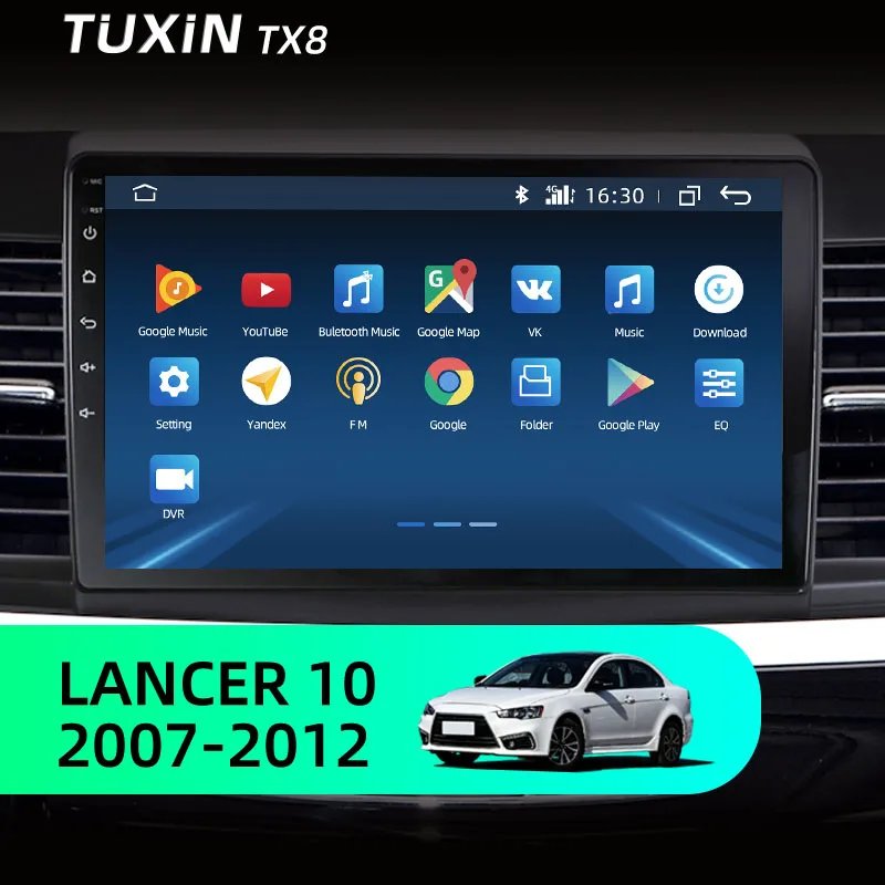 Tuxin For Mitsubishi Lancer 10 CY 2007-2012 Car Radio 9&quot Multimedia Video Player Navigation GPS Android No Dvd 2 Din Stere | Автомобили