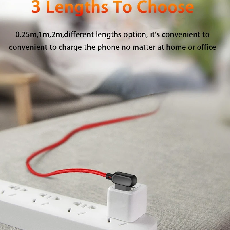 90 градусов кабель с разъемом USB Type C функцией быстрой зарядки для Xiaomi Poco x3 Samsung Galaxy